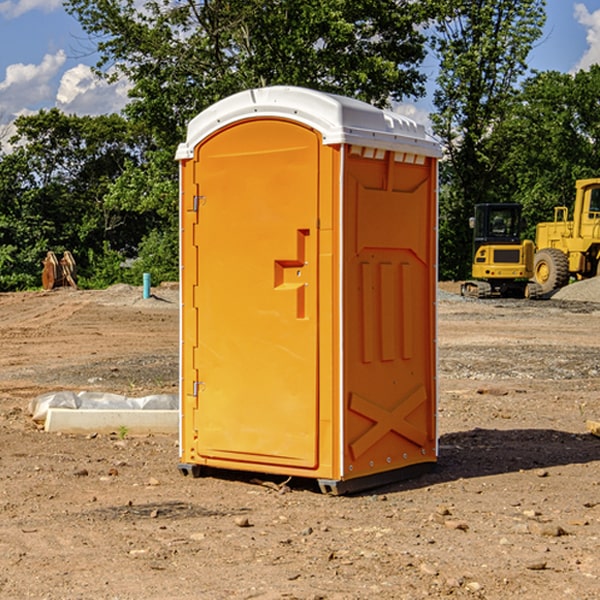 how often are the porta potties cleaned and serviced during a rental period in Knierim Iowa